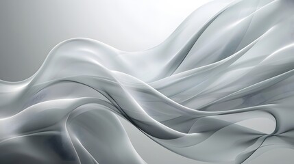 Obraz premium Ethereal Waves of Light and Shadow in Soft Gray Tones