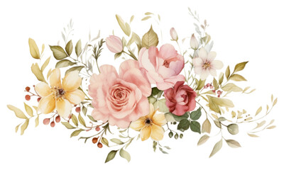 PNG Small floral bouquets painting pattern flower.