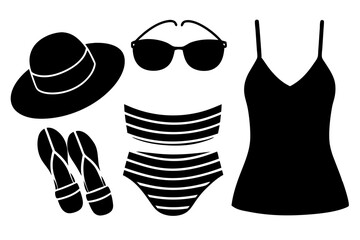 person wearing sunglasses, person with sunglasses, illustration of a pair of sunglasses, hat and sunglasses, illustration of a hat and sunglasses