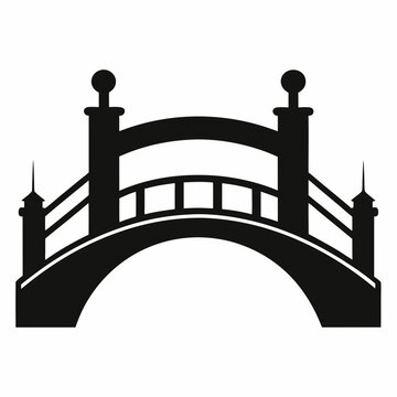 recommend clip art: Bridge silhouette vector illustration 