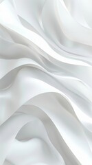 Fototapeta premium Abstract white background with smooth wavy lines forming elegant shapes