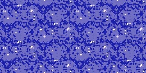Faded electric blue glitch geo washed effect seamless border. Indigo dye grungy blotched distress abstract banner texture repeat