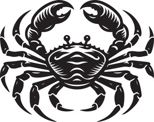 silhouettes of a spider crab vector illustration