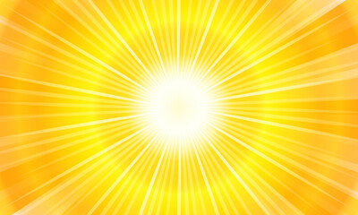 Pop art yellow comics book cartoon. Fun burst soft shiny light.