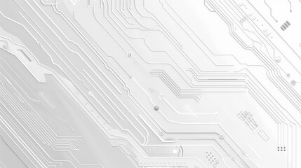 White futuristic circuit board showing modern technology