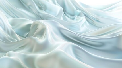 Obraz premium Light blue silk cloth flowing in the air