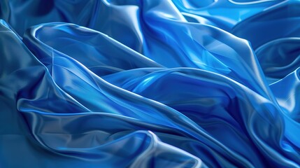 Fototapeta premium Silk Abstract Blue Background with Transparent Effect