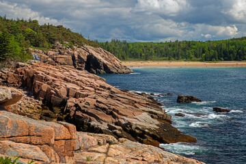 rocky coast of the sea