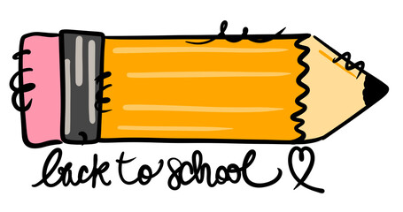 Back to school Pencil Graphic Design 