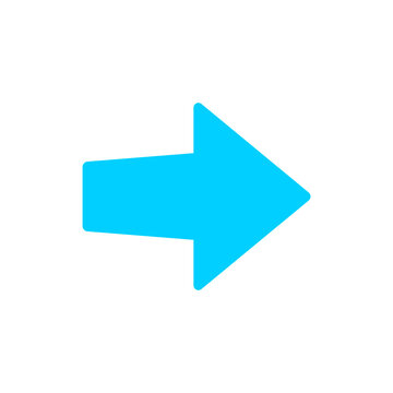 recommend clip art: Blue right arrow icon with simple and modern design