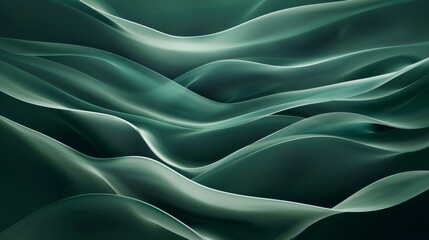 Obraz premium Abstract green waves background forming an elegant and modern design