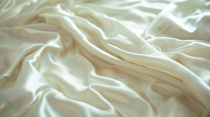 Obraz premium Closeup ivory silk fabric as background