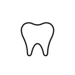 Tooth icon in line style. Medical molars concept