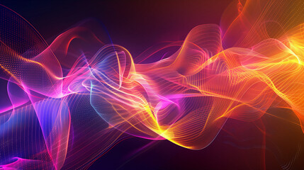 sound waves bouncing off surfaces, bright and vibrant colors