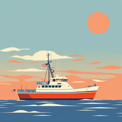 US Coast Guard Birthday background design wallpaper in Patriotic colors with text and stars. August 4 is United States Coast Guard Birthday, backdrop