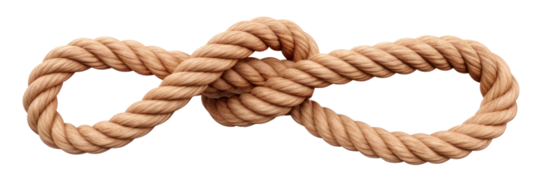 PNG Rope knot white background durability.