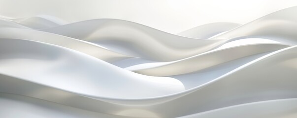 Obraz premium White waves flowing on surface creating abstract pattern