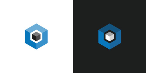 Vector Cube Hexagon Logo Design