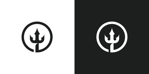 Vector Trident Arrow Up Logo Design