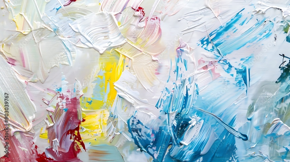 Poster abstract art background with heavy brush and palette knife strokes original art oil on canvas natura