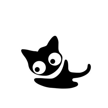 black cat cartoon