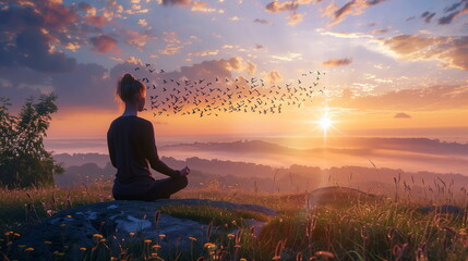 Harmony with Nature: Sunrise Meditation