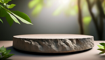  Natural Stone Podium Una piattaforma di prodotto 3D con elementi in pietra naturale ideale _1(89)