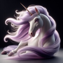 Obraz na płótnie Canvas unicorn on white background