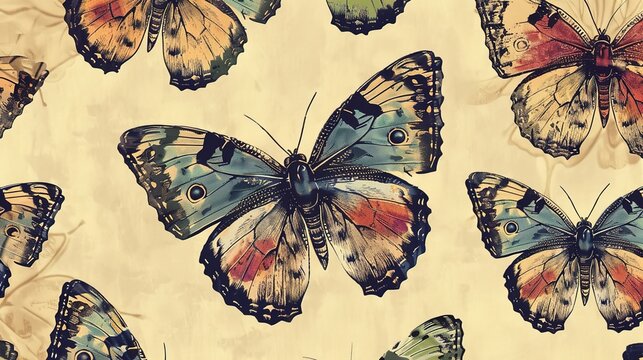 Butterfly pattern wallpaper