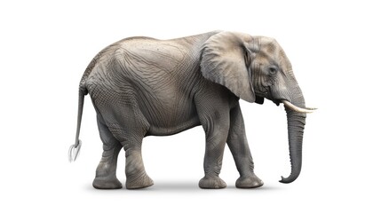 White Elephant Game. African Elephant Full Body View in Nature