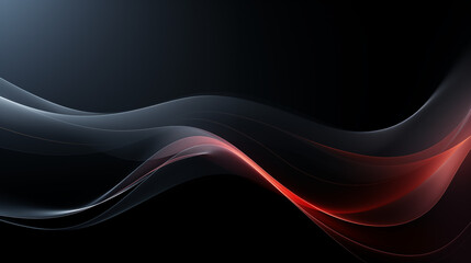 Fototapeta premium Dynamic Abstract Red and Black Wave Background