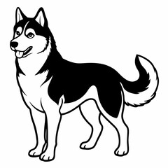 Siberian Husky dog vector illustration of a dog,animal,