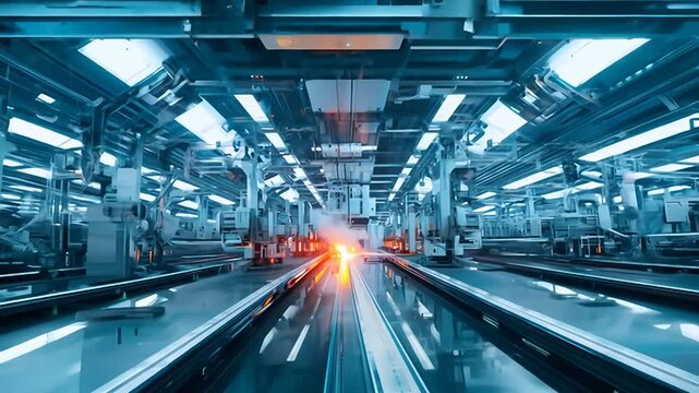 Advanced Robotic Manufacturing Process Inside a High-Tech Facility in 2023