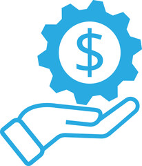making money system flat icon