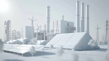 Obraz premium Sustainable Energy Cityscape