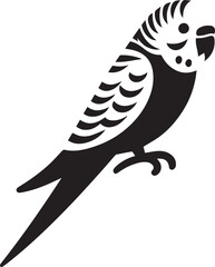 Parakeet silhouette vector illustration logo