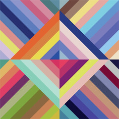 geometric figure square multicolored, decorative element, summer colors