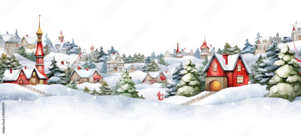 Wall mural png christmas theme border outdoors winter plant.