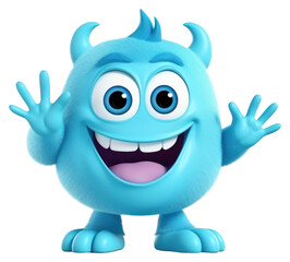 Fototapeta premium PNG Cartoon blue toy white background.