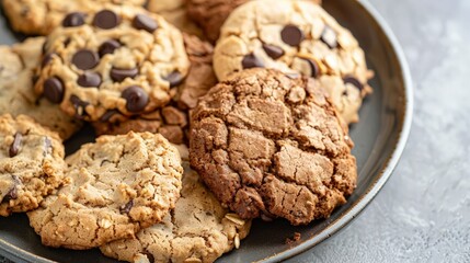 Closeup of assorted cookies on a plate