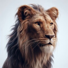 lion isolated on white background