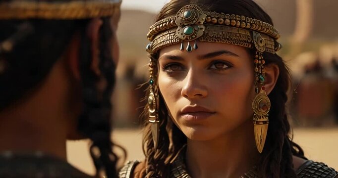 Egyptian woman close up
