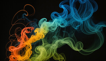 Fototapeta premium colorful smoke for art and for background and for graphic resources