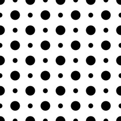 Monochrome circle seamless pattern