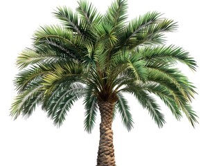 Phoenix Palm Tree Forest Isolated on Green Nature Background
