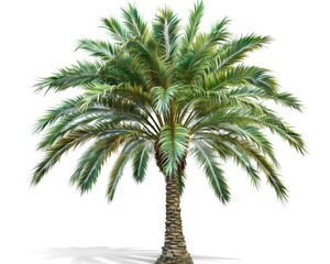 Fototapeta premium Phoenix Palm Tree Forest. Natural Green Foliage in Isolated Garden Environment