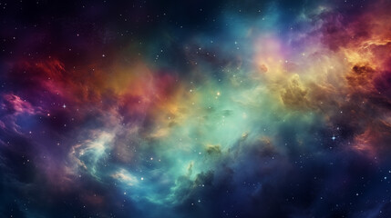 Naklejka premium Colorful space galaxy cloud nebula . Stary night cosmos. Universe science astronomy. background wallpaper