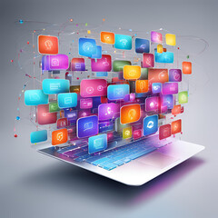 Imagem abstrata futurística de tecnologia