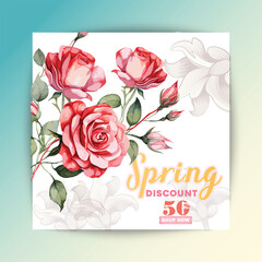 Colourful sale business posters Instagram social media design