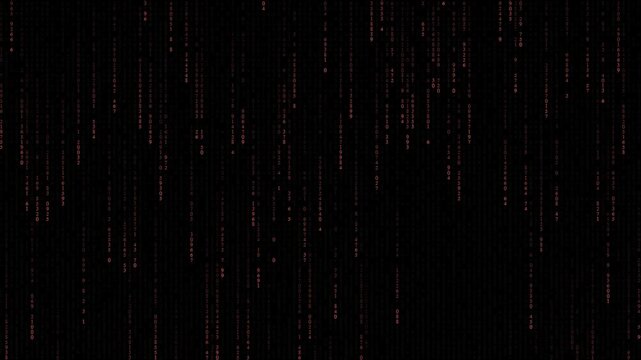 computer binary code numbers falling. computer binary code digital rain. Binary Code Matrix Background With Numbers Moving Downward On Screen